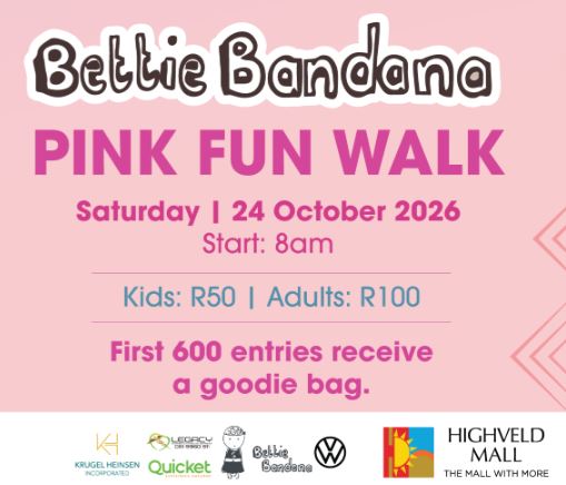 Bettie Bandana Pink Fun Walk